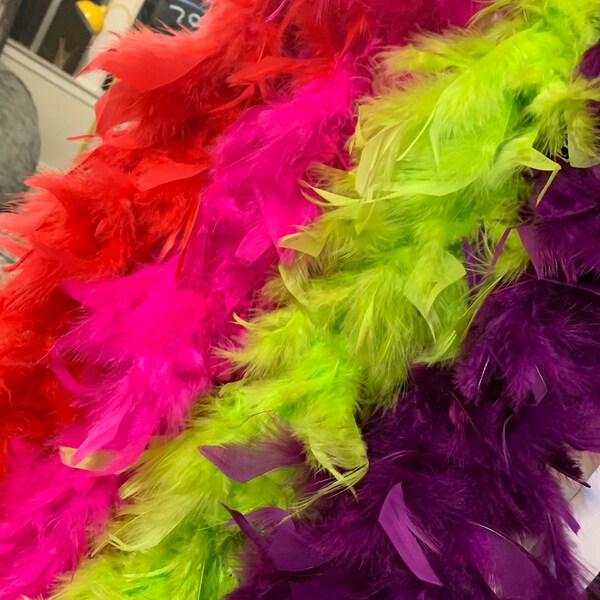 FeelfunFeather 45g Green Feather Boas 2 Yards Turkey