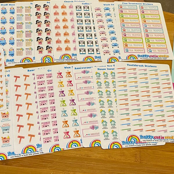 60 Cute Credit Card Planner Stickers - Etsy