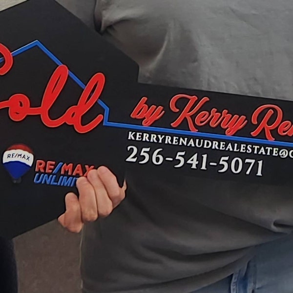 Key Sold Sign REMAX, Closing Photo Prop, 3D Key Sign for Realtors ...