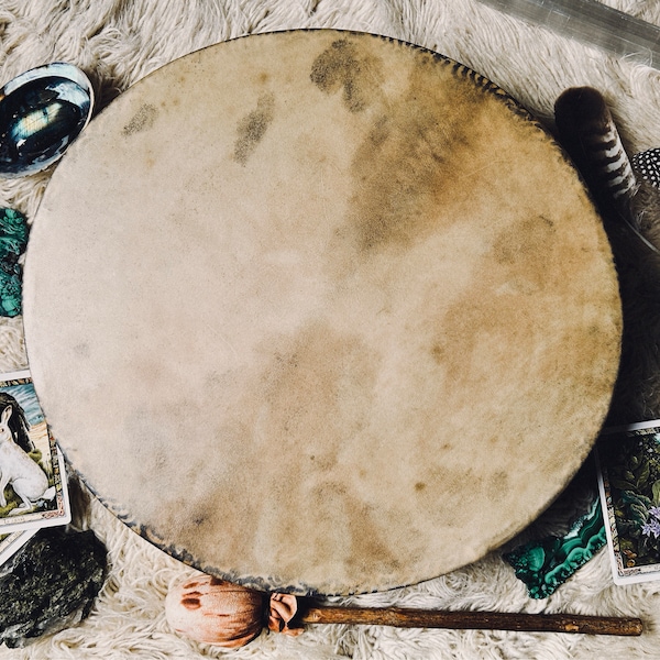 Pelle Per Bongo In Pelle Di Bufalo - Naturale E Resistente Per Tamburi Africani (9 Pollici) - Foto 6