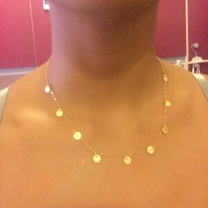 Gold Coin Necklace Fine 14K Gold Filled 