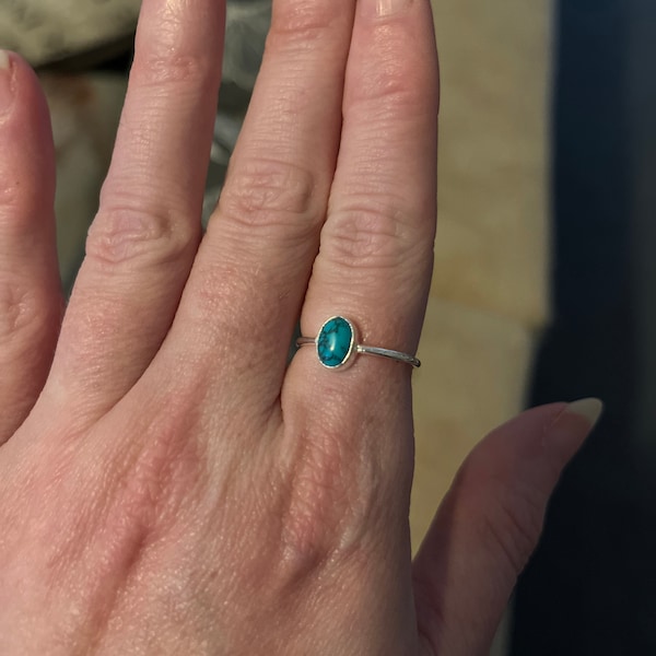 925 Sterling Silver Turquoise Ring Stack Stackable Gemstone Sz 567 8 9 ...