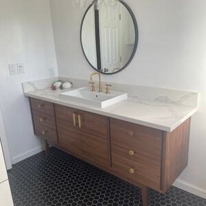 Mid Century Style Bathroom Vanity Cabinet 72 in - Etsy