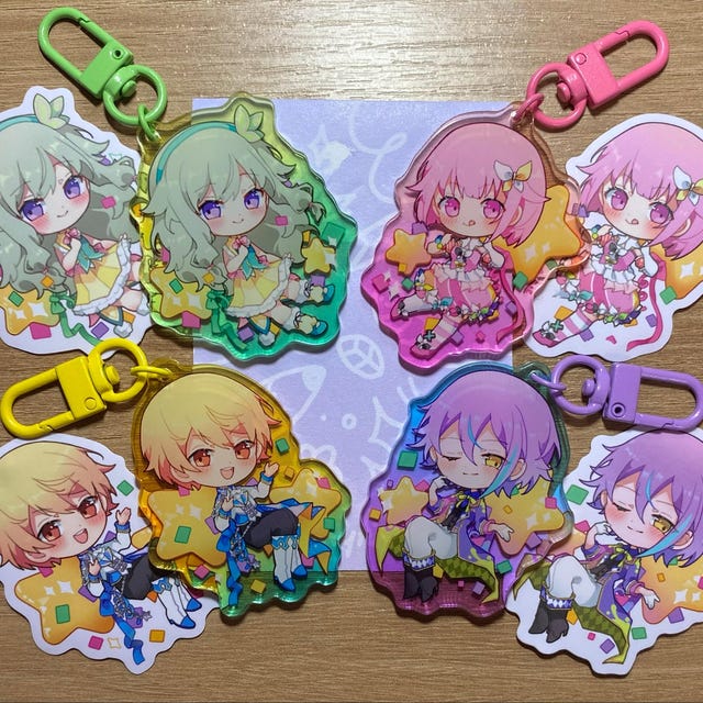★BLACKPURPLE★ Eternal Love Keyring Eternal Love KeyringBla Nightcord at 25:00 Keychains / 25-ji Acrylic Charms Pjsekai
