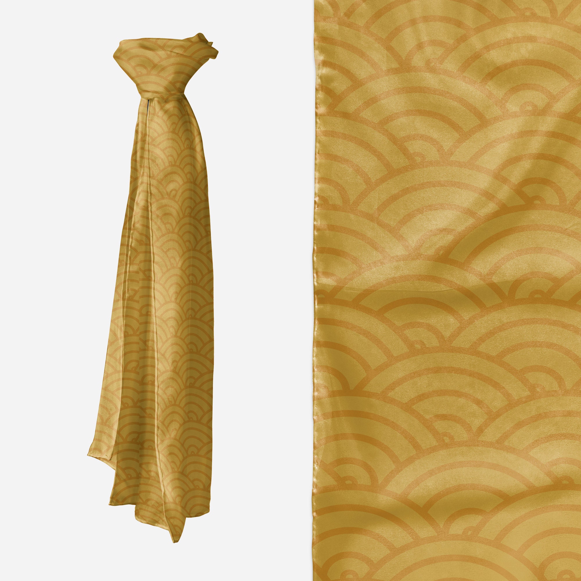 Download Silk Scarf Mockup Set Mockup Scarf Template Rolled Hem ...