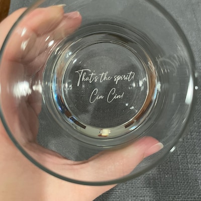 Custom Whiskey Glass With Premium Quality Side and Bottom Engraving for ...