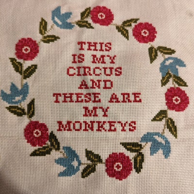Easy Modern Cross Stitch Pattern, One Color Counted Cross Stitch Design ...