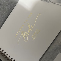 Letters to the Bride A4 Scrapbook Album Real Foil Ribbon Tie Copper ...