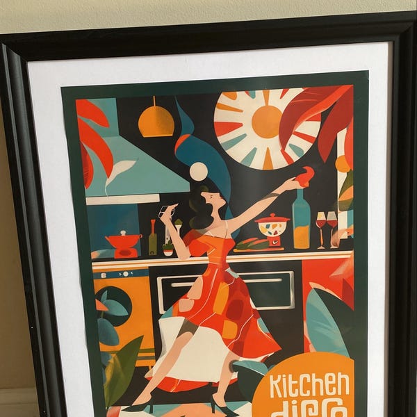 Personalised Kitchen Disco Print • Kitchen Decor • Kitchen Gallery Wall ...