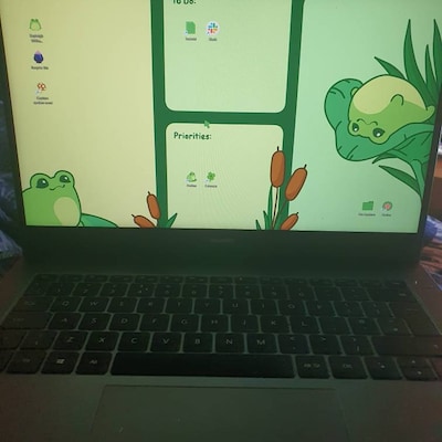 Cute Frog Desktop Wallpaper Pack Mushroom Cottage Core Folder Icons for ...