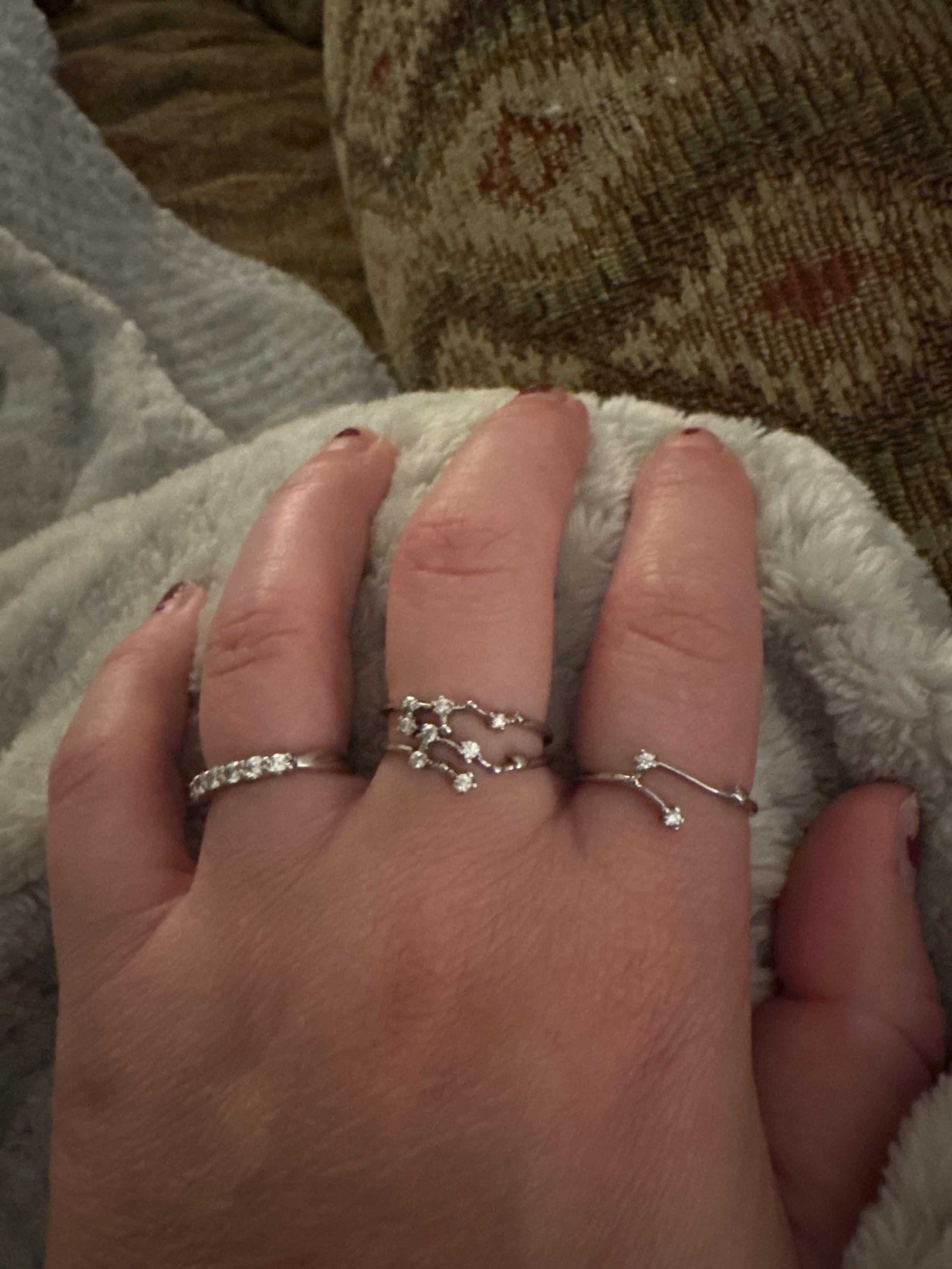 Dainty Zodiac Star Ring For Women Constellation Astrology Horoscope Jewelry Personalized Celestial Birthday Gift Mother&#39;s Day Gift In Box