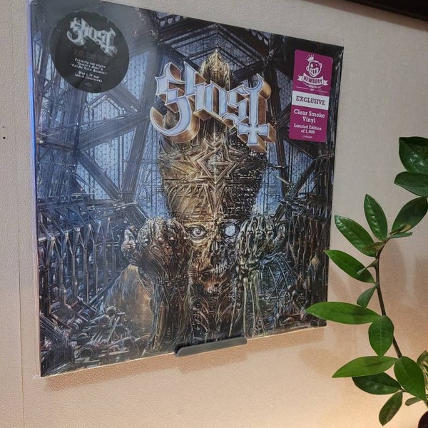 Support Mural Pour Disque Vinyle "Now Playing" - Acrylique Blanc - 18x3,5x4,5cm - Pour Déco Salon