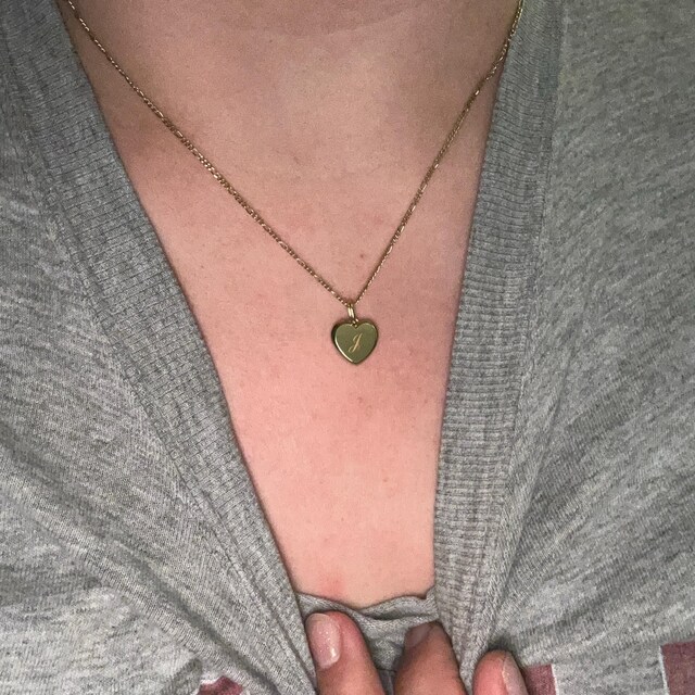 Engraved Name Heart Necklace - Personalized Pendant Necklace