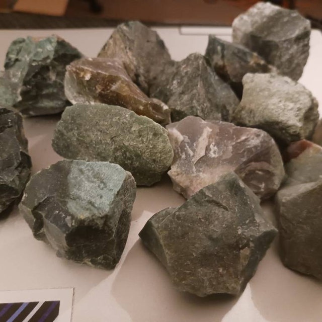 Big Sale!! 2000 Carat Lots of Green Jasper Rough + a Free Faceted
