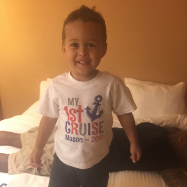 My 1st Cruise Shirt or Bodysuit Boys Personalized Anchor Cruise T-shirt ...