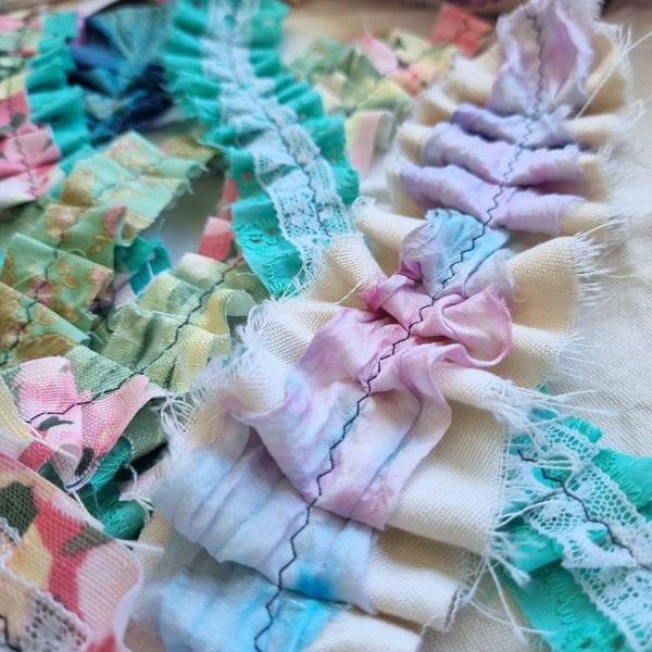 SARI Silk Ribbon | Recycled Hand Painted | 5M Hand Dyed Silk | Craft ...
