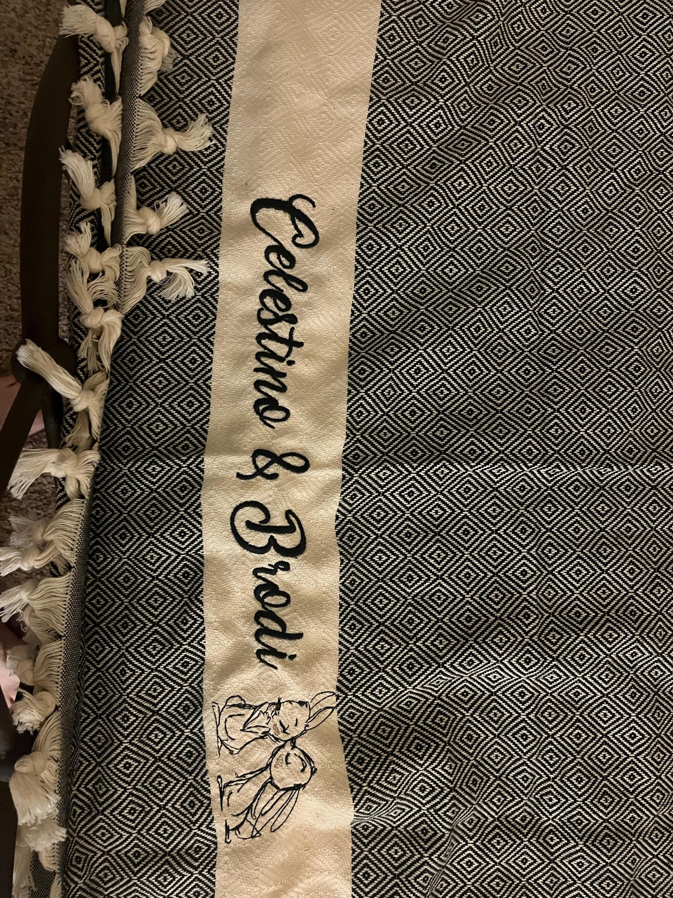 Personalized Cotton Throw Blanket for Her & Newlywed, Personalized Gift Blanket for Her, Custom Housewarming Gift, Personalized Gift for Mom