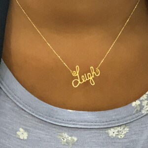 k Solid Gold Name Necklace personalized Name Necklace gift   Etsy