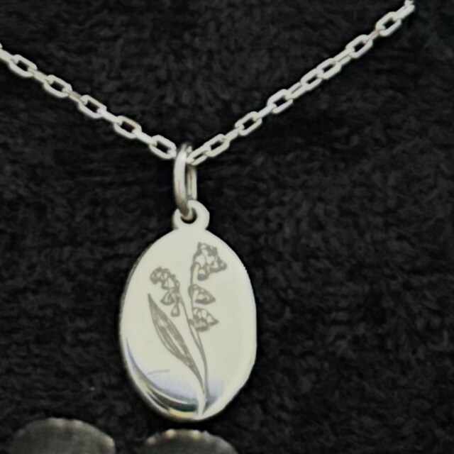 Tiny Birth Flower Necklace, Wild Flowers Memorial, Sterling