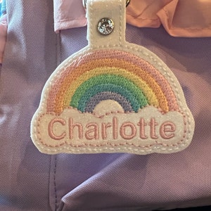 Handmade Oversize Snap Tab With Monogram Embroidered Bag Tag - Etsy