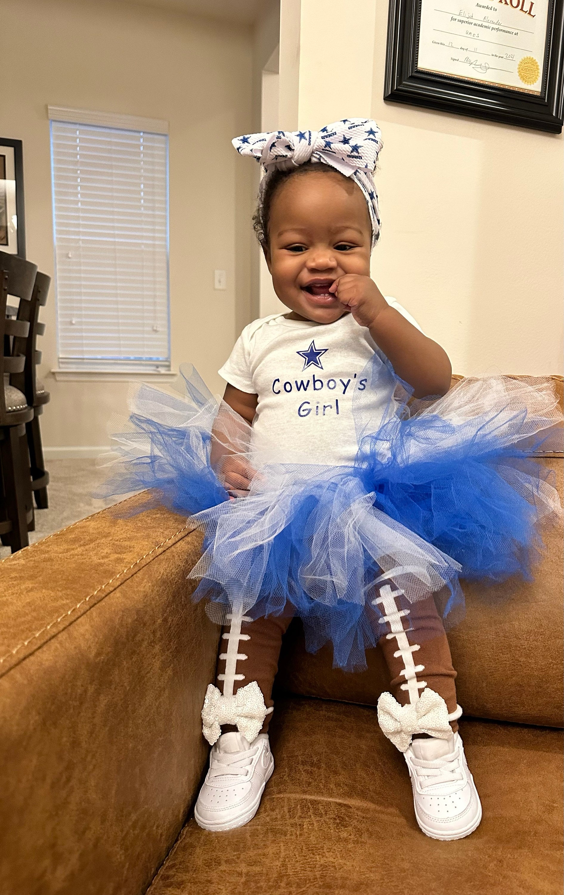 Baby Football Leg Warmers, Sequin Bow Football Leg Warmers for Baby and Toddler, Football Accessories for Kids