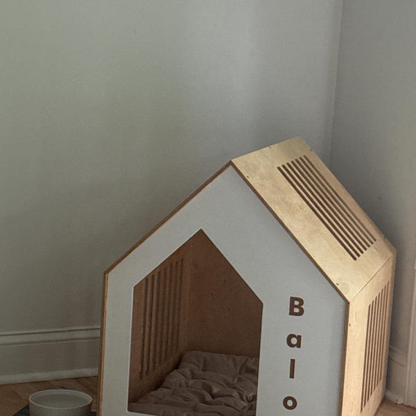 Puppy Crate House With Roof photo
