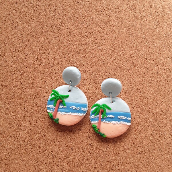 PALM TREE CLAY EARRINGS main image 0