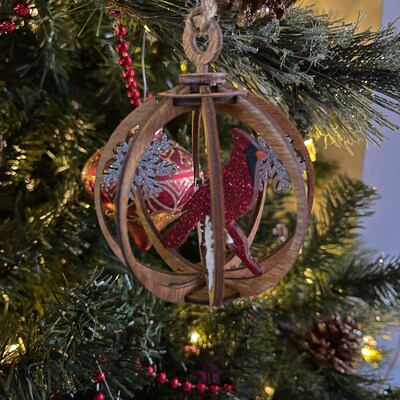 Memorial Cardinal Christmas Ornament Laser Cut Wood. - Etsy