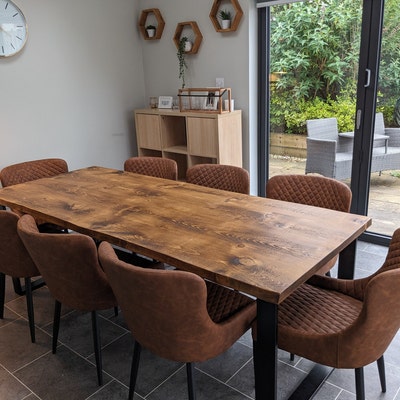 Rustic Extendable Dining Table Kitchen Industrial Rustic Wood SQUARE ...