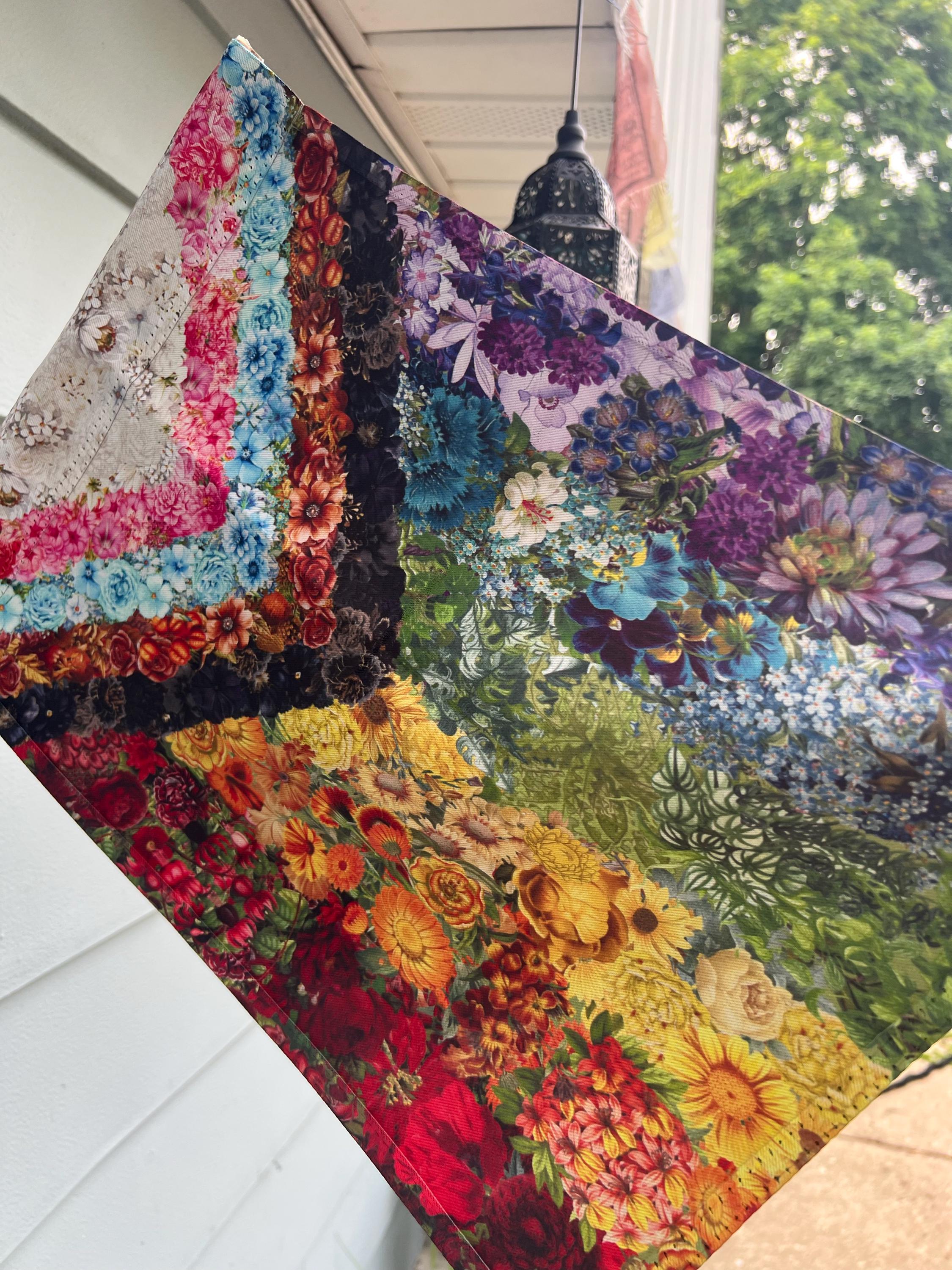 Floral Progressive Pride Flag Garden & House Banner, LGBTQ+ Flag For Home, Beautiful Flower Gay Pride Garden Flag, Pride is Beauty