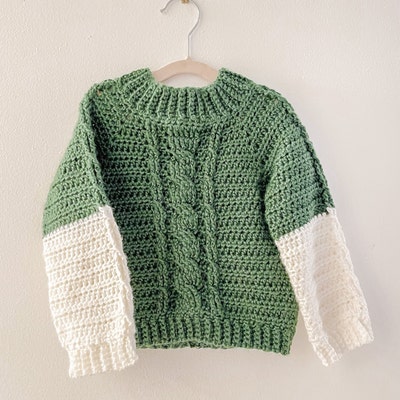 CROCHET PATTERN PDF Casey Cable Sweater/ Crochet Cable Sweater/ Crochet ...