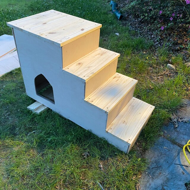 DIYペット階段/ステッププラン、犬用ベッド階段プラン、犬用ベッド