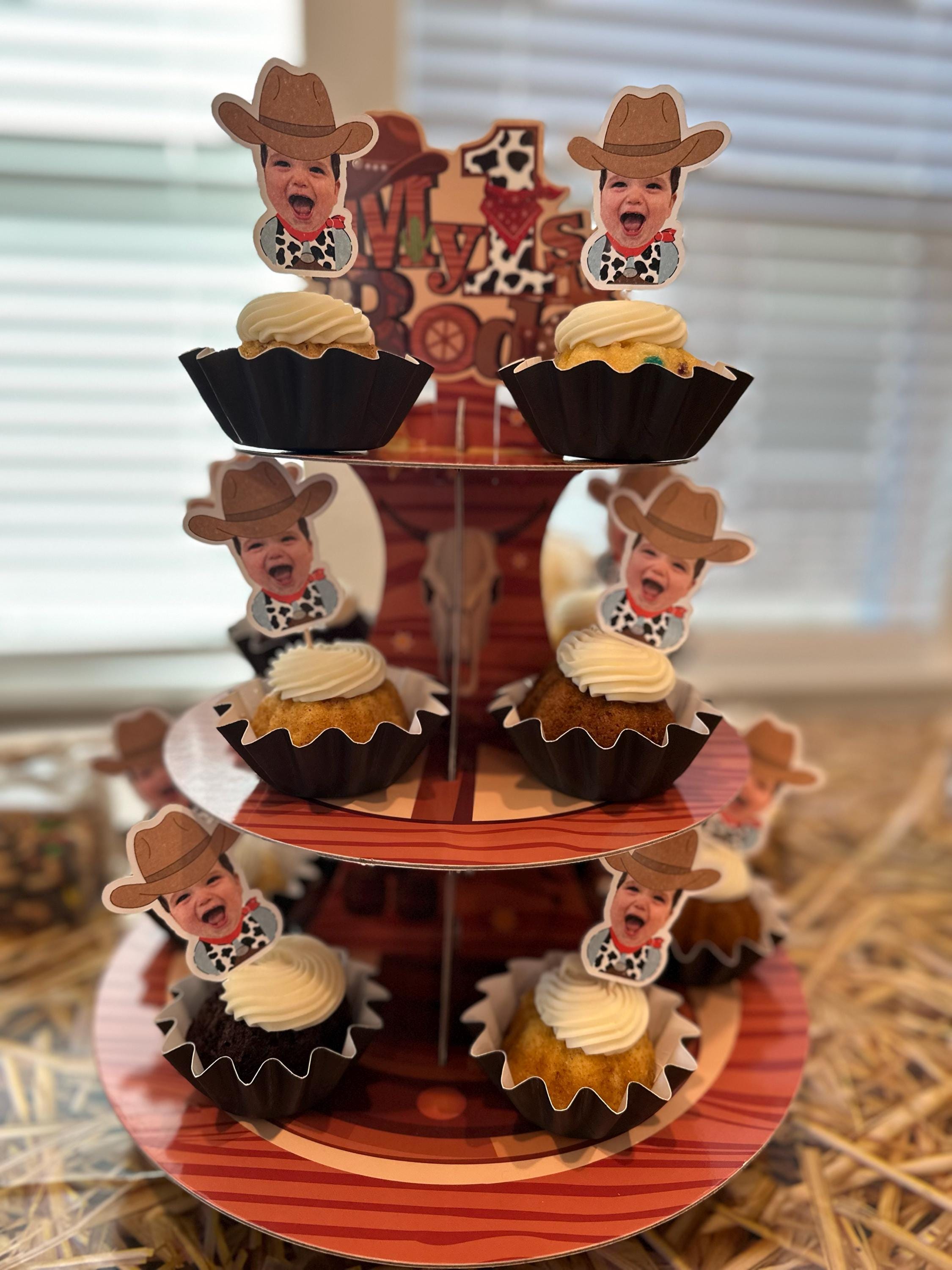 cowboy cupcake toppers | western birthday party decorations | my first rodeo birthday party supplies | cowboy 1st birthday | western party