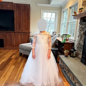 Two Layers Ruffles Junior Bridesmaid Dresses Ocean Blue