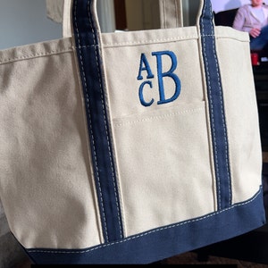 Personalized Boat Tote, Ironic Boat Tote, Monogram Canvas Tote Bag, Custom  Tote Bag, Preppy Boat Tote Bag, Embroidered 90s Style Boat Tote