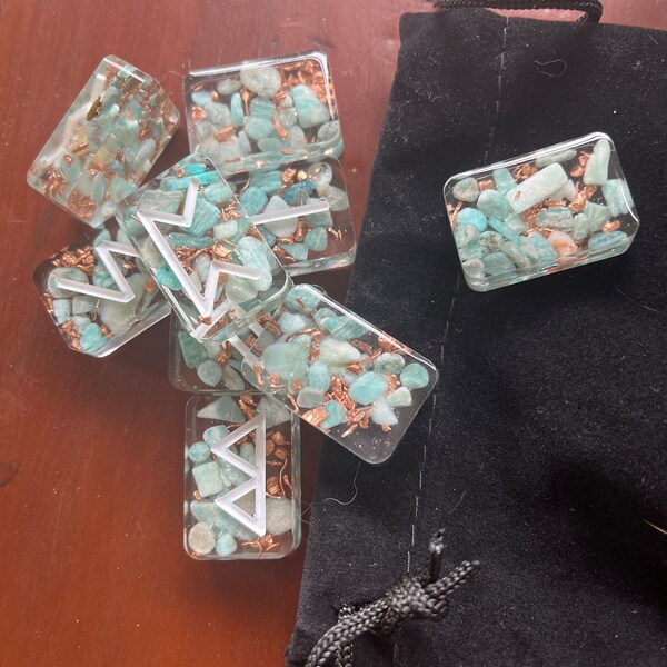 Italian Janarric Sacred Sea Witch Runes by KJ, Hand Painted Sealed ...