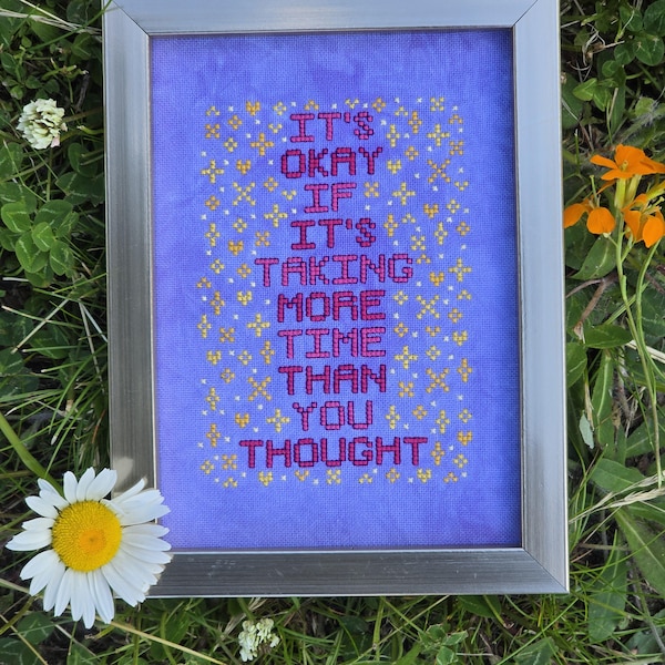 Positive Affirmation Cross Stitch Pattern Motivational Cross Stitch