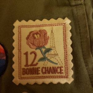 Vintage Stamps Iron On Patch,French Stamps, Embroidered Iron On Patch,Cool Patches, High quality Patch,Gift Idea,Fashion 2 Inch Iron patch