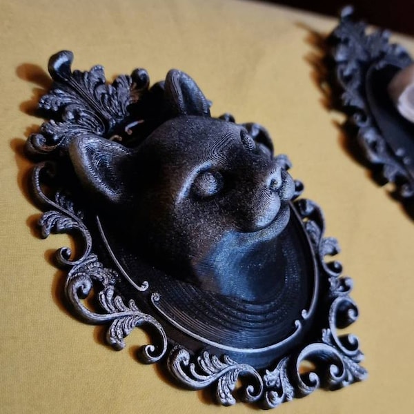 Olivenorma Gothic Skull Wood Wall Crystal Shelf