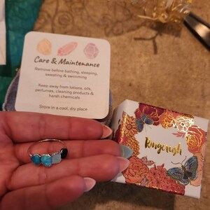 Customer photo from Stacey, Custom Raw Gemstone Mothers Ring
