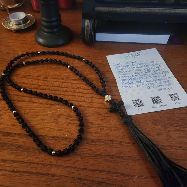 Orthodox Komboskini for Short Prayer | Christian Black Prayer Rope With ...