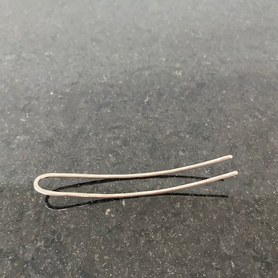 Mini Hammered Hair Fork in Nickel Silver Bun Pin Recycled Minimalist ...