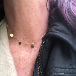 Gold Coin Necklace Fine 14K Gold Filled 