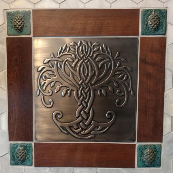 Celtic Tree of Life - Handmade Tile. Material - 100% Copper, Stainless ...