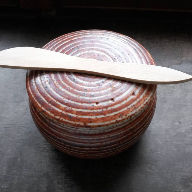 Beurrier à Eau 500 Rouge Foncé Poterie Artisanale Turgis