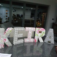 Fabric Letters, Name, Fabric Padded Letters, A-Z, Personalised, Initial ...