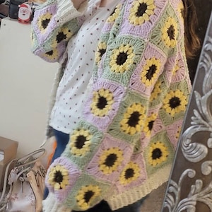 The Sunflower Cardigan Crochet Pattern PDF FILE ONLY - Etsy