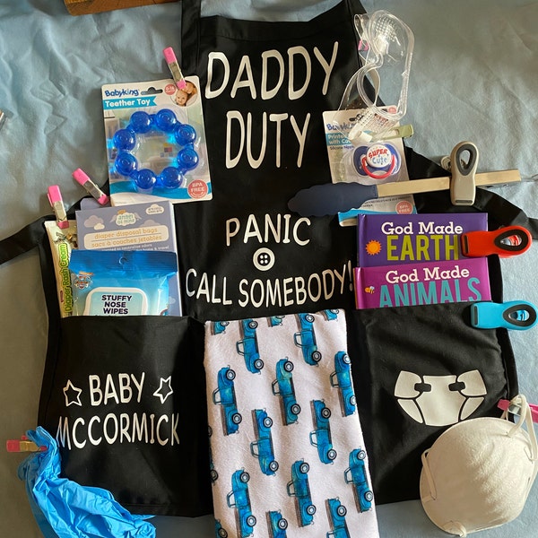Mens Gifts Daper Duty Apron Funny Baby Shower Gft For New Dad