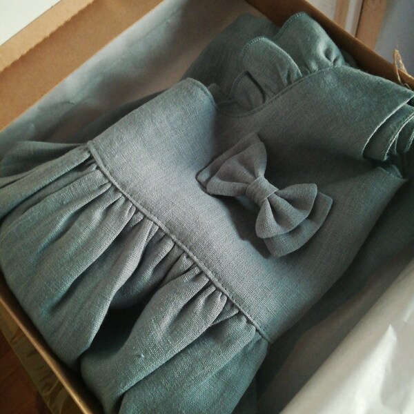 Christening - Baby Girl Silk Ruffle Dress main image 1