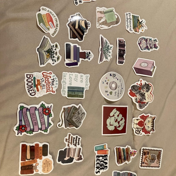 Book Stickers for Kindle Bookish Sticker Pack for Journals Scrapbooks ...